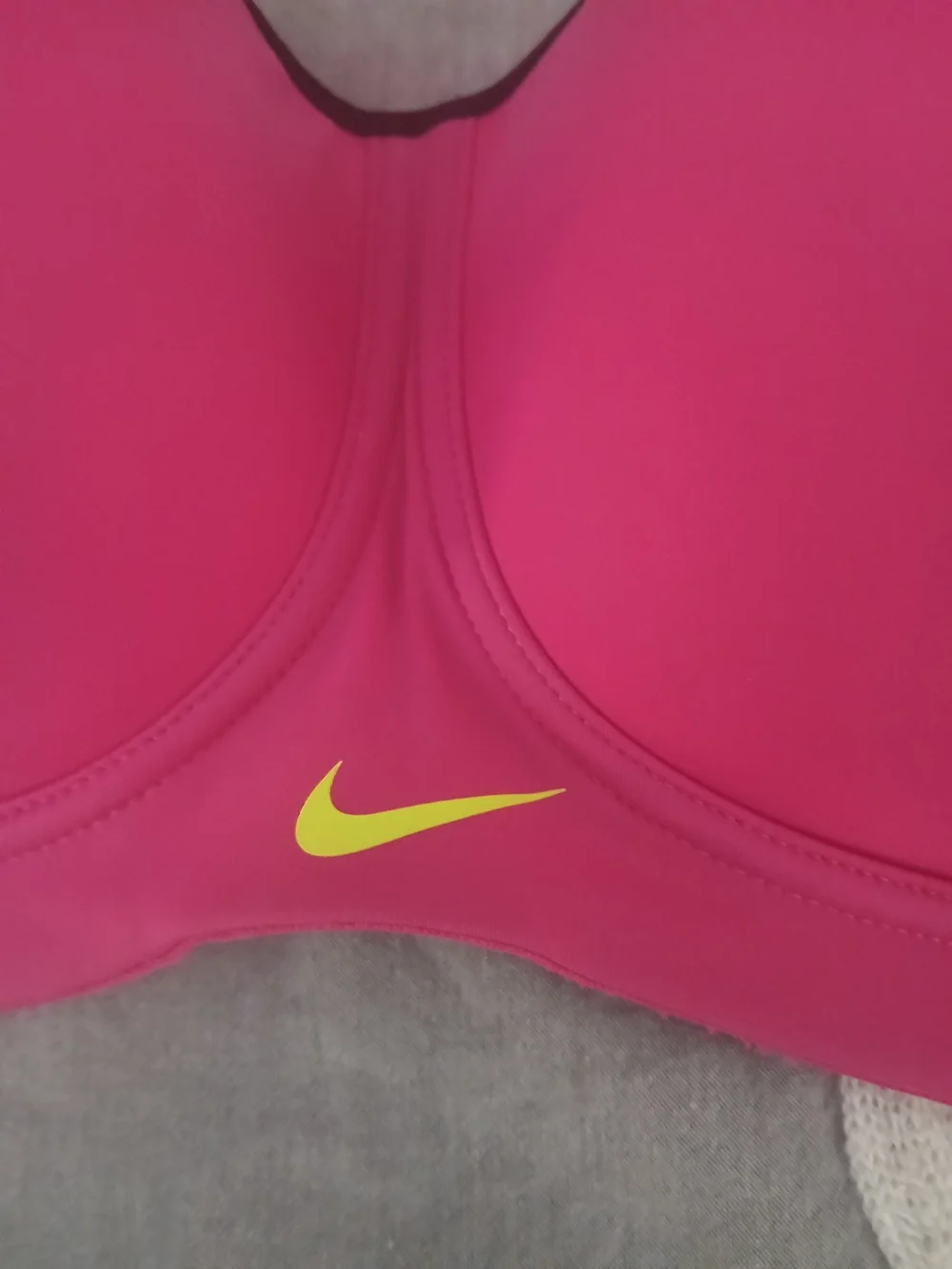 Nike Hot Pink Padded Sports Bra with Contrast Black Straps READ DESSCRIPTION!!